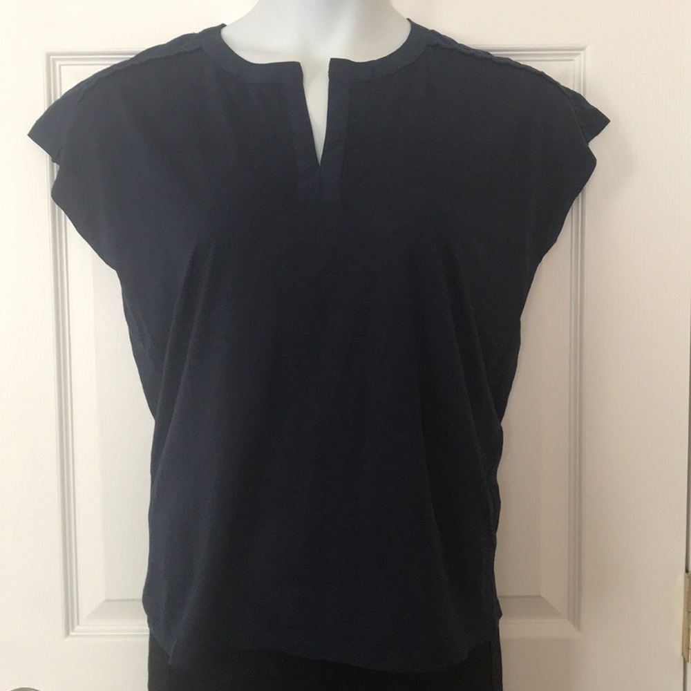 Banana Republic Factory scallop split neck top